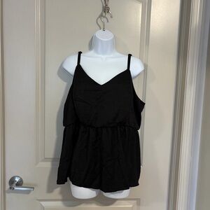 Torrid Black Layered Camisole Top